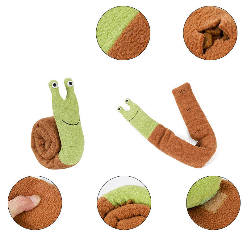 Fleece Interactive Dog Puzzle Snails Toys Cute Supplies For Small