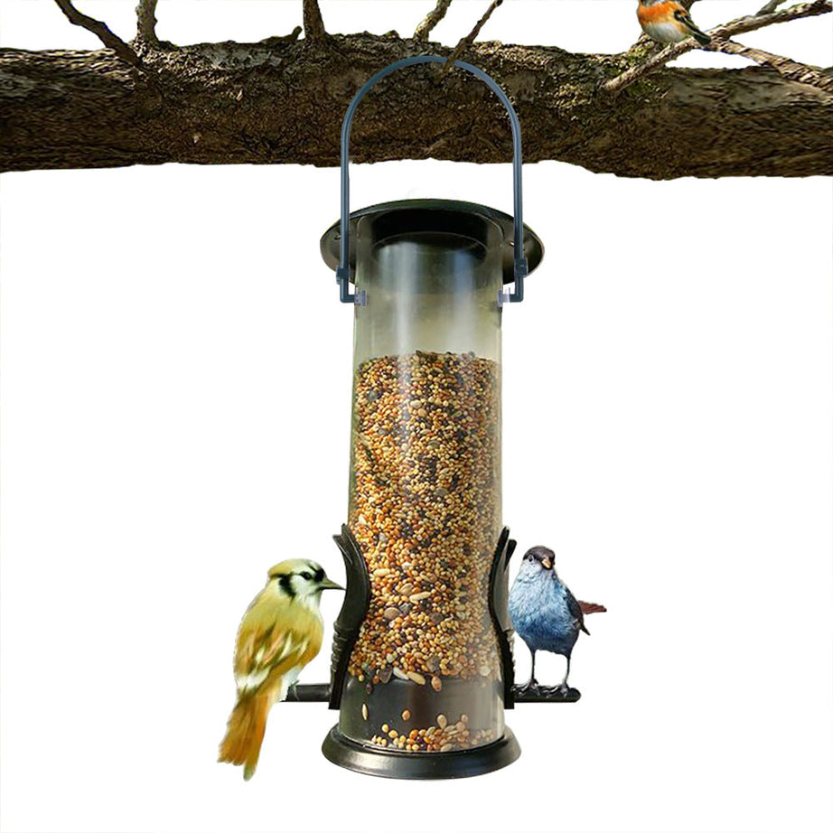 Pet Bird Feeder Feed Station Hanging Garden Plastic Birds Food
