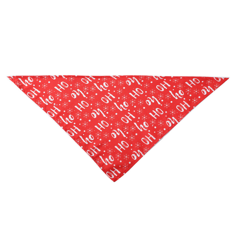 Christmas Pet Saliva Towel Dog Triangle Scarf Cat