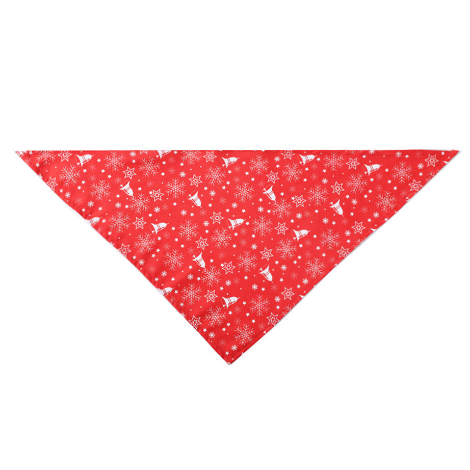 Christmas Pet Saliva Towel Dog Triangle Scarf Cat