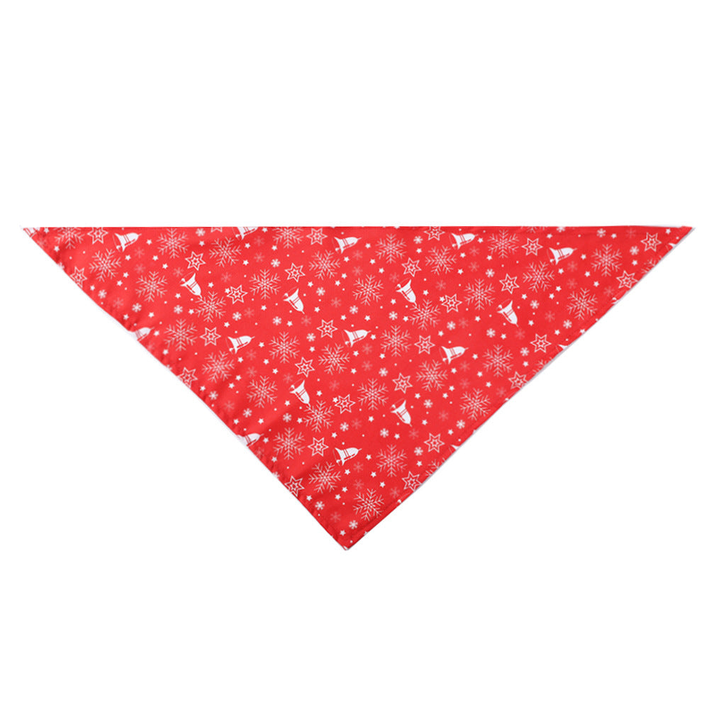 Christmas Pet Saliva Towel Dog Triangle Scarf Cat