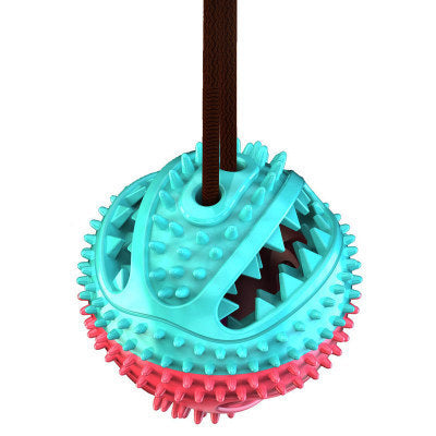 New Pet Dog Food Leakage Ball Toothbrush Elastic Rubber Molar Bite