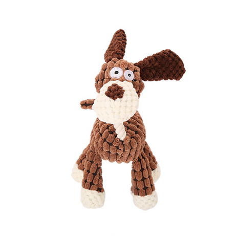 Pet Toy Donkey Shape Corduroy Chew For Dogs Puppy Squeaker Squeaky