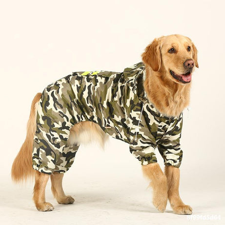 Dog Raincoat Edge Shepherd Four-legged Big Clothes Labrador Satsuma