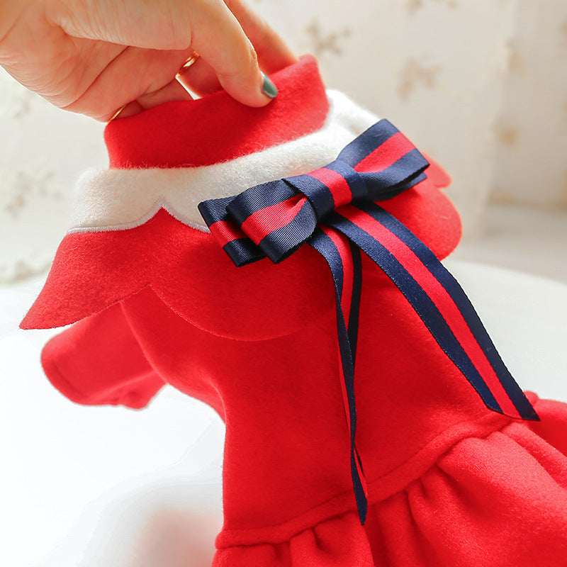 Pet Dog Cat Autumn And Winter Woolen Cloth Student British Style