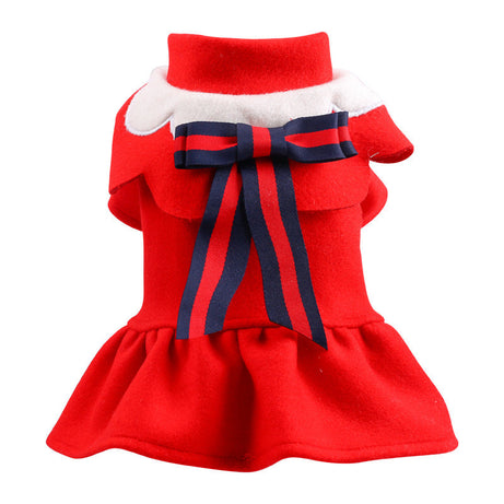 Pet Dog Cat Autumn And Winter Woolen Cloth Student British Style