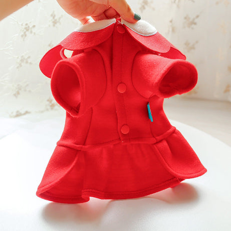 Pet Dog Cat Autumn And Winter Woolen Cloth Student British Style