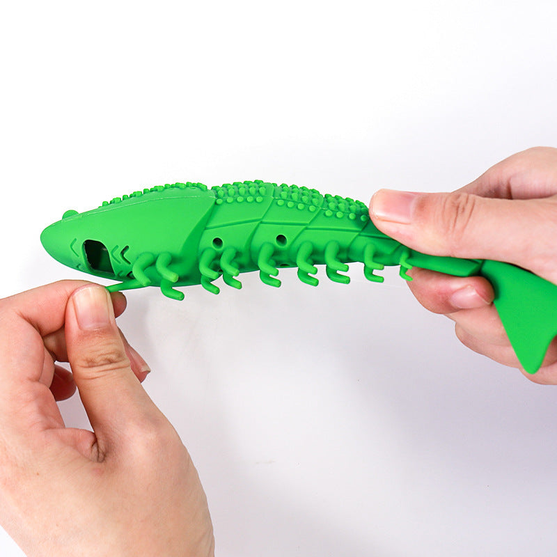 Catnip Silicone Fish Crayfish Toothbrush Cat Toy