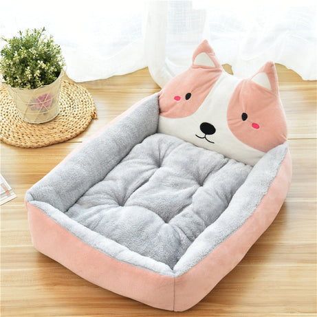 Large Pet Cat Dog Bed 7colors Warm Cozy House Soft Fleece Nest