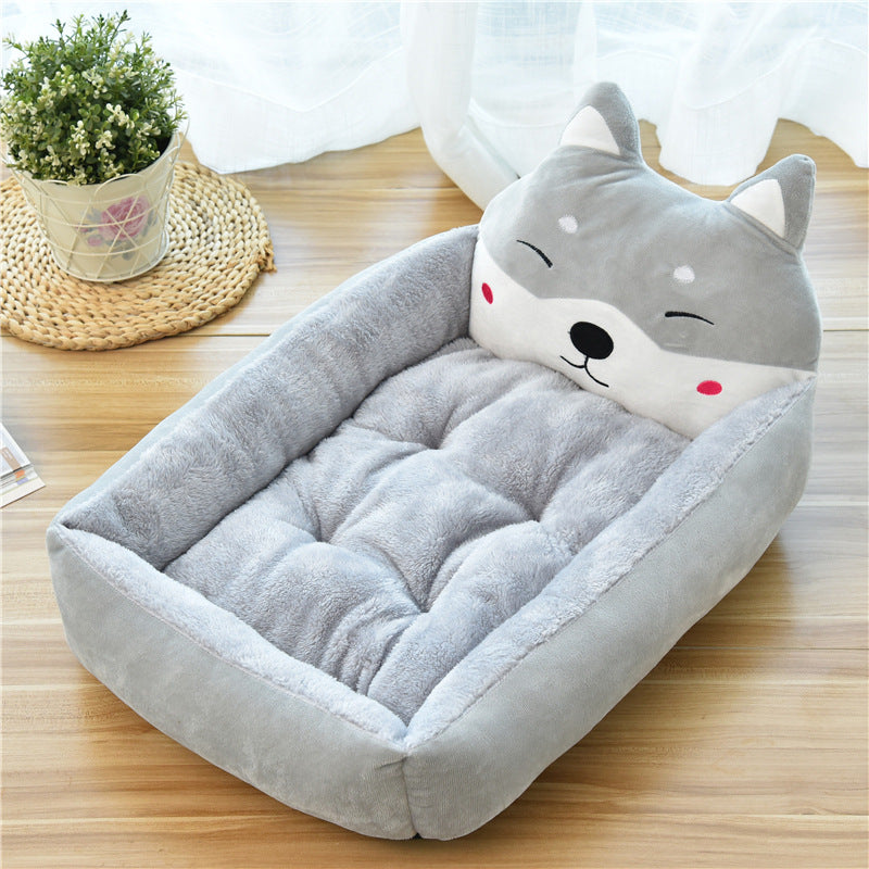 Large Pet Cat Dog Bed 7colors Warm Cozy House Soft Fleece Nest