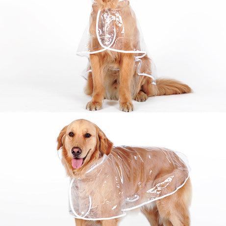 Hoopet Dog Raincoat Big Medium-sized Dogs Pet Waterproof Clothing