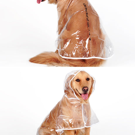 Hoopet Dog Raincoat Big Medium-sized Dogs Pet Waterproof Clothing