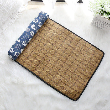 Summer Rattan Pet Mat Pillow Cushion Cooling Catmat Ice Pad