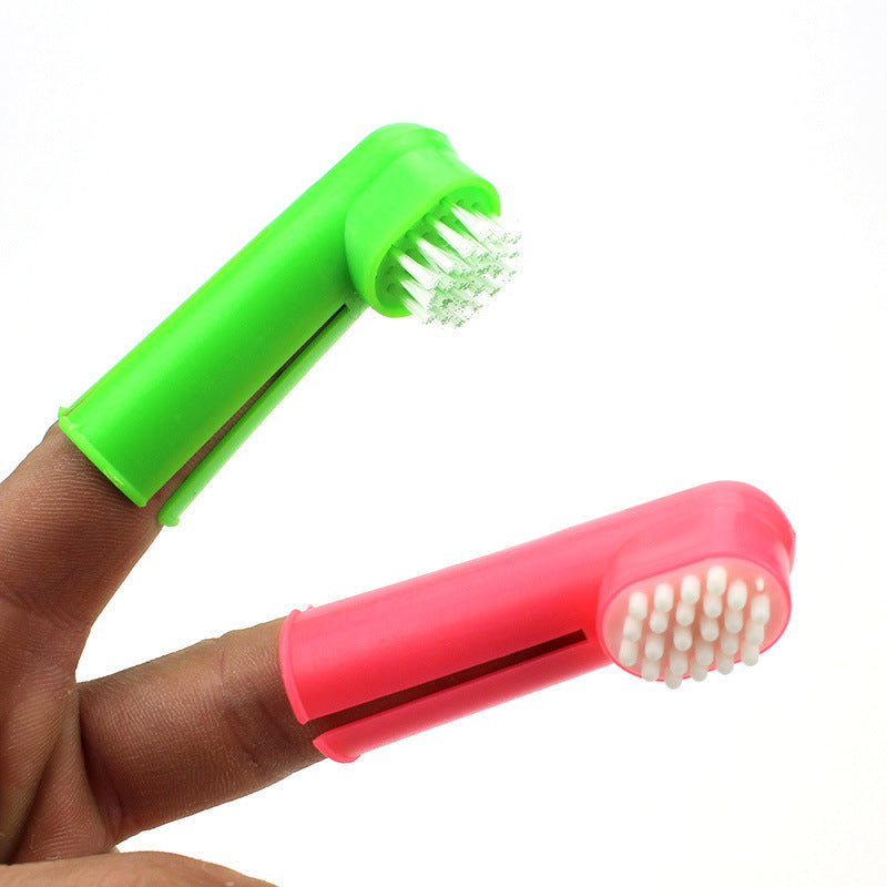 Pet Toothbrush Three-piece Set Double-headed