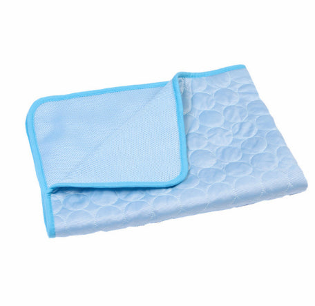 Summer Cooling Pet Sleeping Ice Silk Mat (Brown Set & Brown)