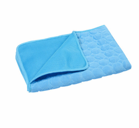 Summer Cooling Pet Sleeping Ice Silk Mat (Brown Set & Brown)