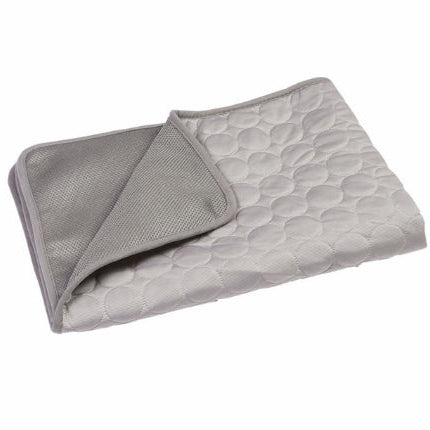 Summer Cooling Pet Sleeping Ice Silk Mat (Brown Set & Brown)