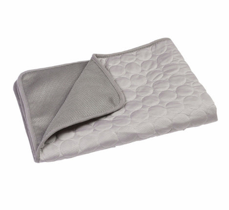 Summer Cooling Pet Sleeping Ice Silk Mat (Brown Set & Brown)