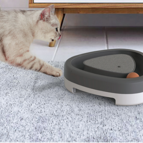 Pet Cat Self-hey Toy Smart Funny Triangle Turntable Electric