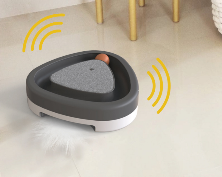 Pet Cat Self-hey Toy Smart Funny Triangle Turntable Electric