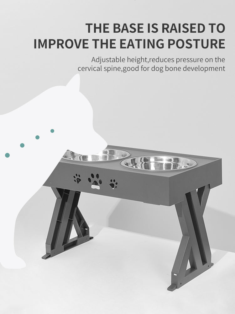 Pet Bowl Dog Pet Feeder Stainless Steel Folding