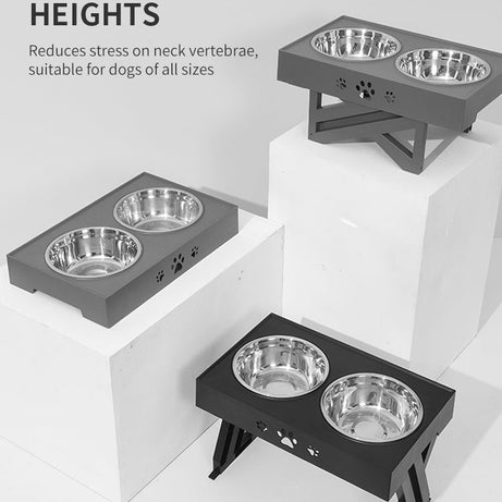 Pet Bowl Dog Pet Feeder Stainless Steel Folding