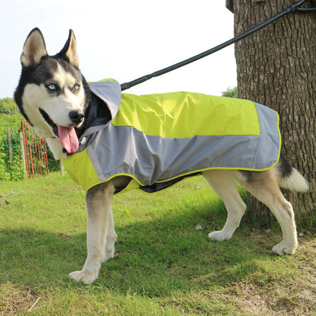 Color Block Cloak Big Dog Raincoat Outdoor Breathable Jacket