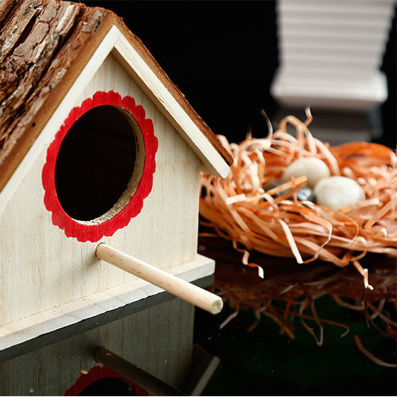 Bird House Nest Outdoor Tree Parrot Breeding Box