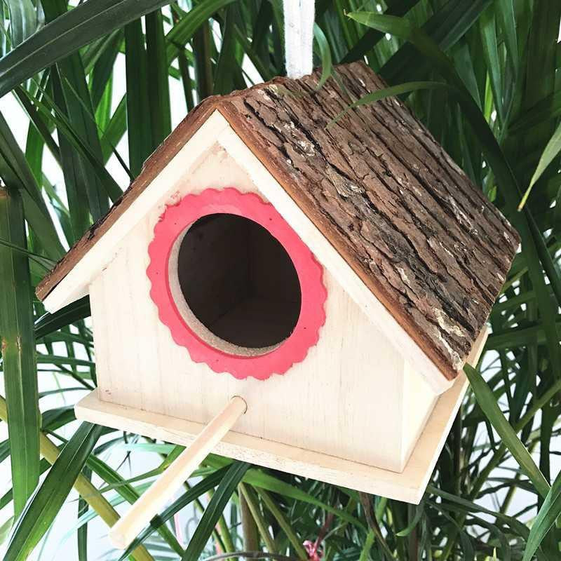 Bird House Nest Outdoor Tree Parrot Breeding Box