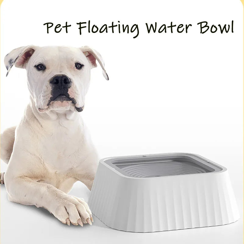 Pets Dog Cat Bowl Floating Water Drinker Not Wet Mouth Splash