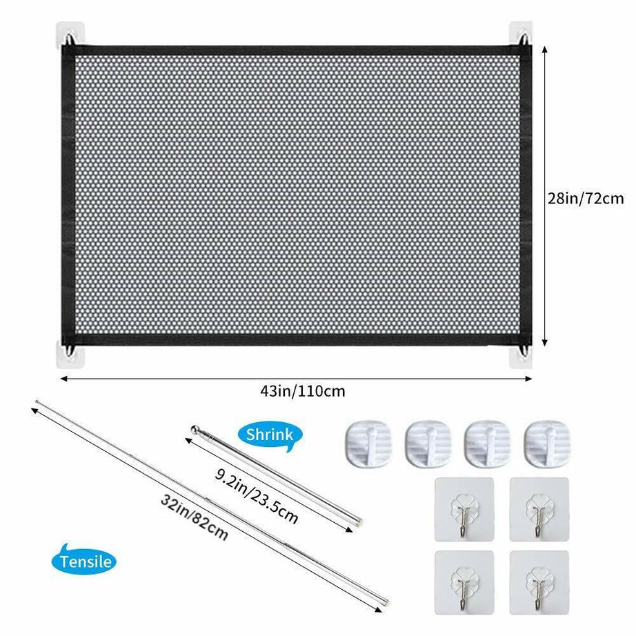 Pets Dog Cat Baby Safety Gate Mesh Fence Magic Portable Guard Net