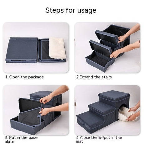 Cat Kennel Cage Multifunctional Dog Stairs Upper Bed Sofa Puppy