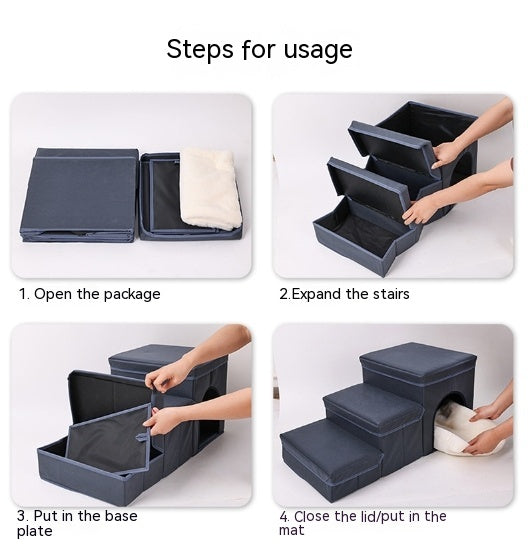 Cat Kennel Cage Multifunctional Dog Stairs Upper Bed Sofa Puppy