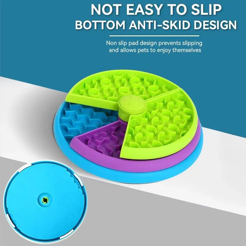 Slow Food Bowl Anti Choking Cat Dog Basin Puzzle Feeder Healthy Pet