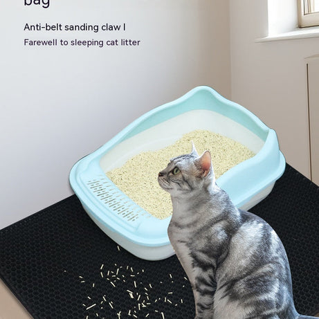 Pet Cat Eva Double Layer Basin Mat Anti-splash Filter Sand Toilet