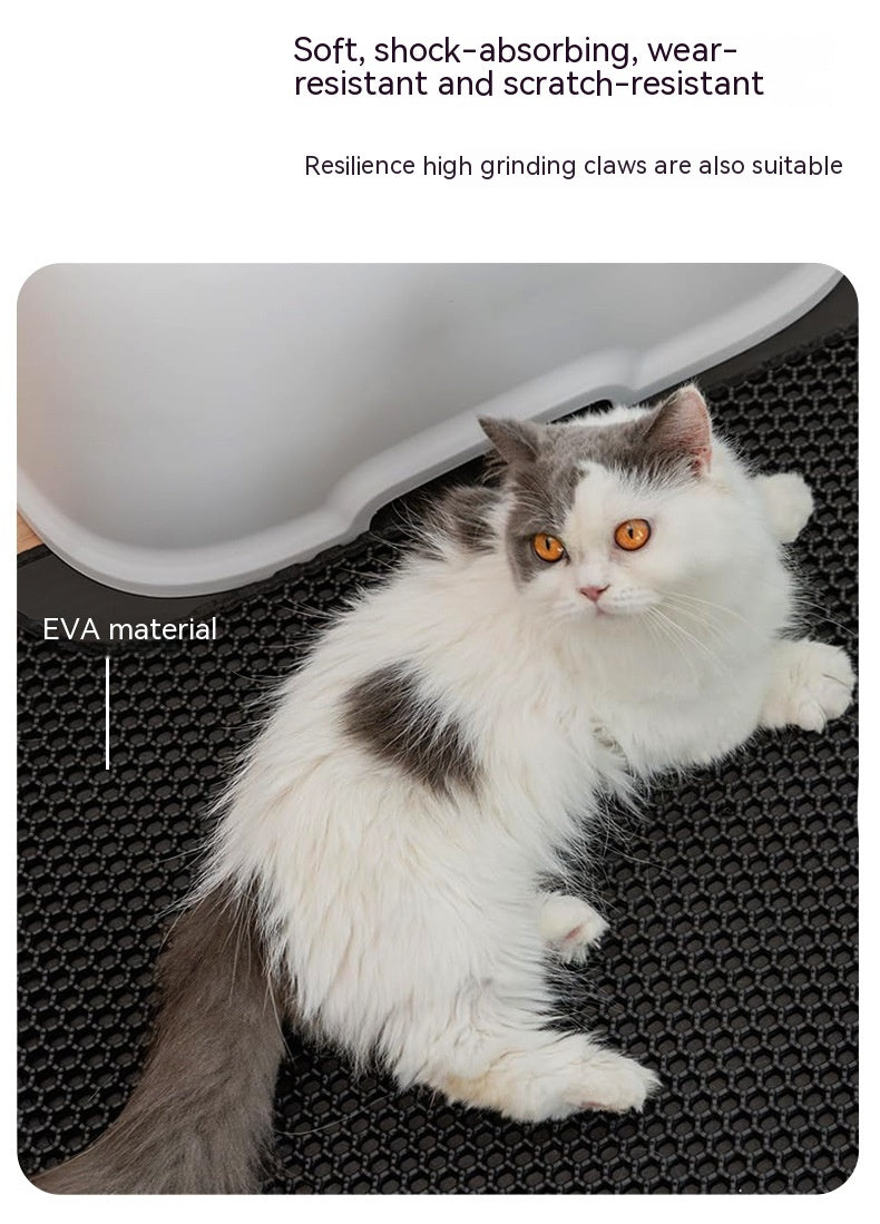 Pet Cat Eva Double Layer Basin Mat Anti-splash Filter Sand Toilet
