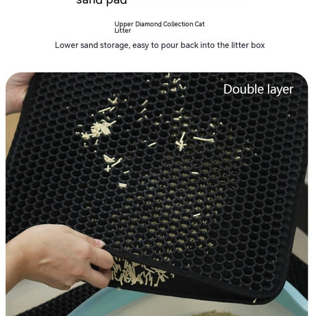 Pet Cat Eva Double Layer Basin Mat Anti-splash Filter Sand Toilet