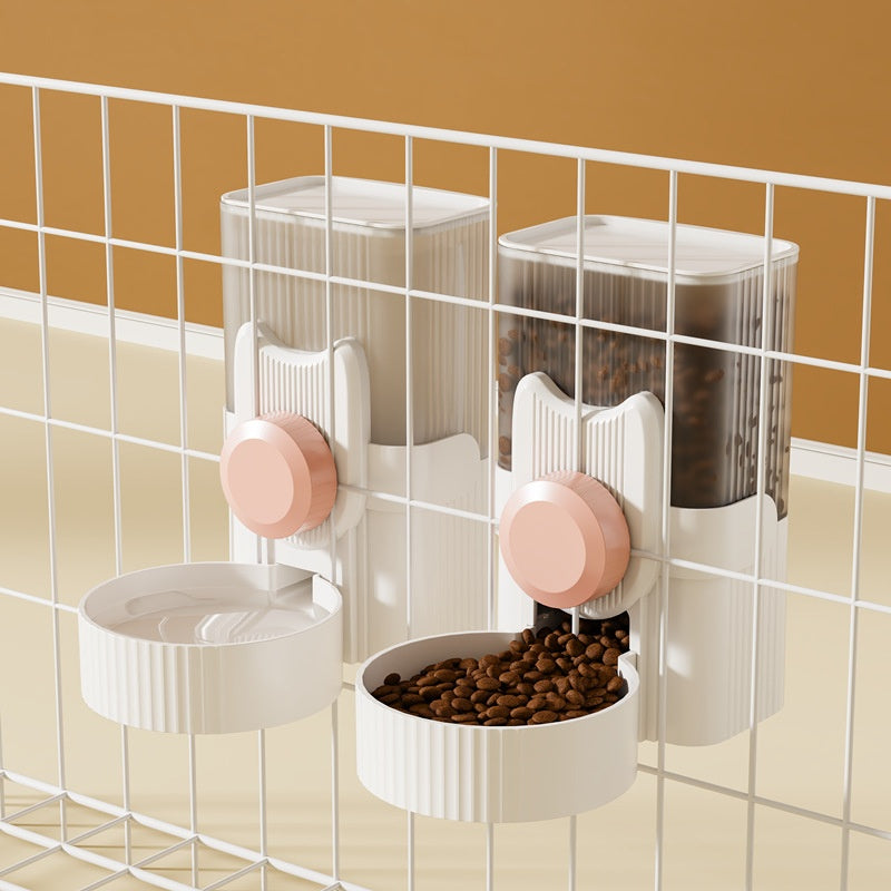 Hanging Cat Water Fountain And Automatic Dog Feeder For Drinking