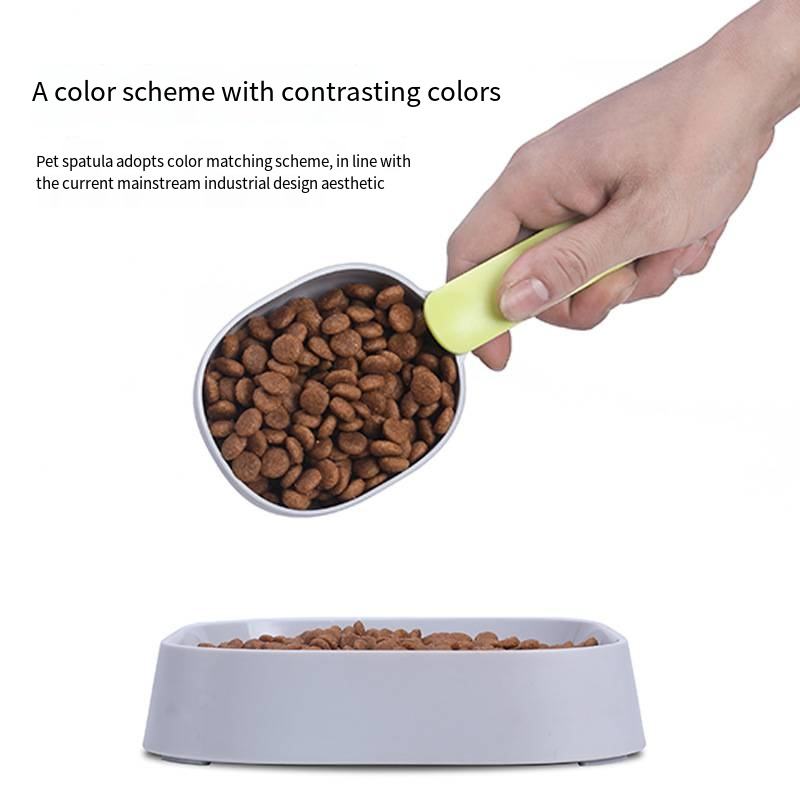 Pet Food Scoop With Ergonomic Bag Clip Handle For Cats Puppies