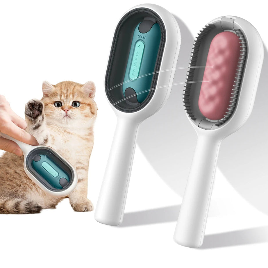 Cat Hair Brush With Water Sticky For Cats 4 In-1 Grooming Creative