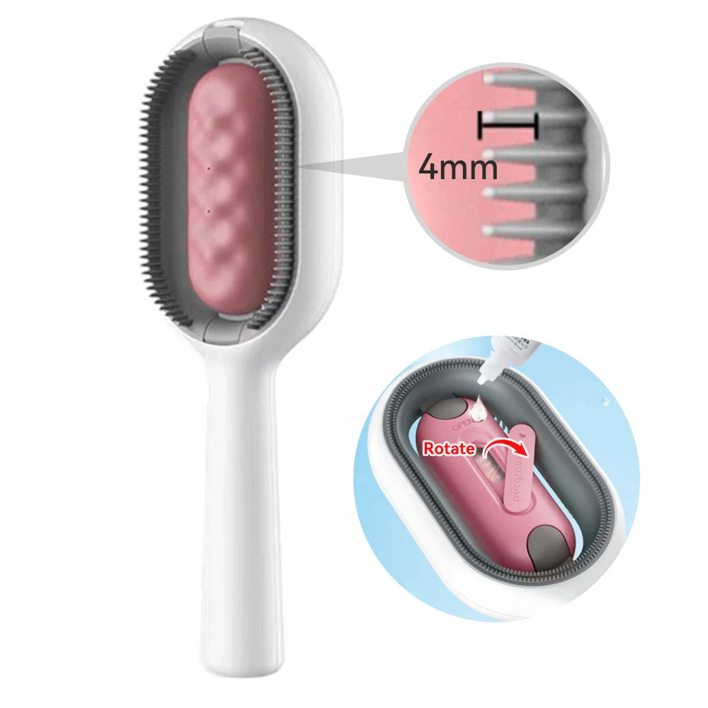 Cat Hair Brush With Water Sticky For Cats 4 In-1 Grooming Creative