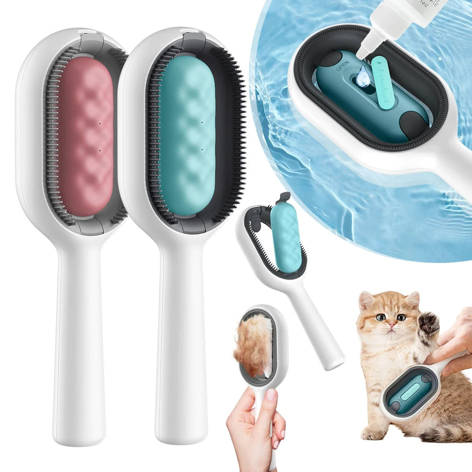 Cat Hair Brush With Water Sticky For Cats 4 In-1 Grooming Creative