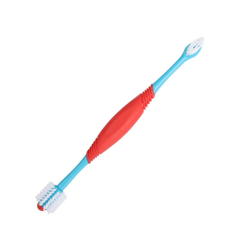 Dog Toothbrush 360 Degree Tooth Brush Dual Head Brushing Kit Non