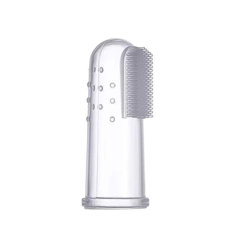 Pet Finger Toothbrush For Dogs Cats Extra Soft Silicone Bristles
