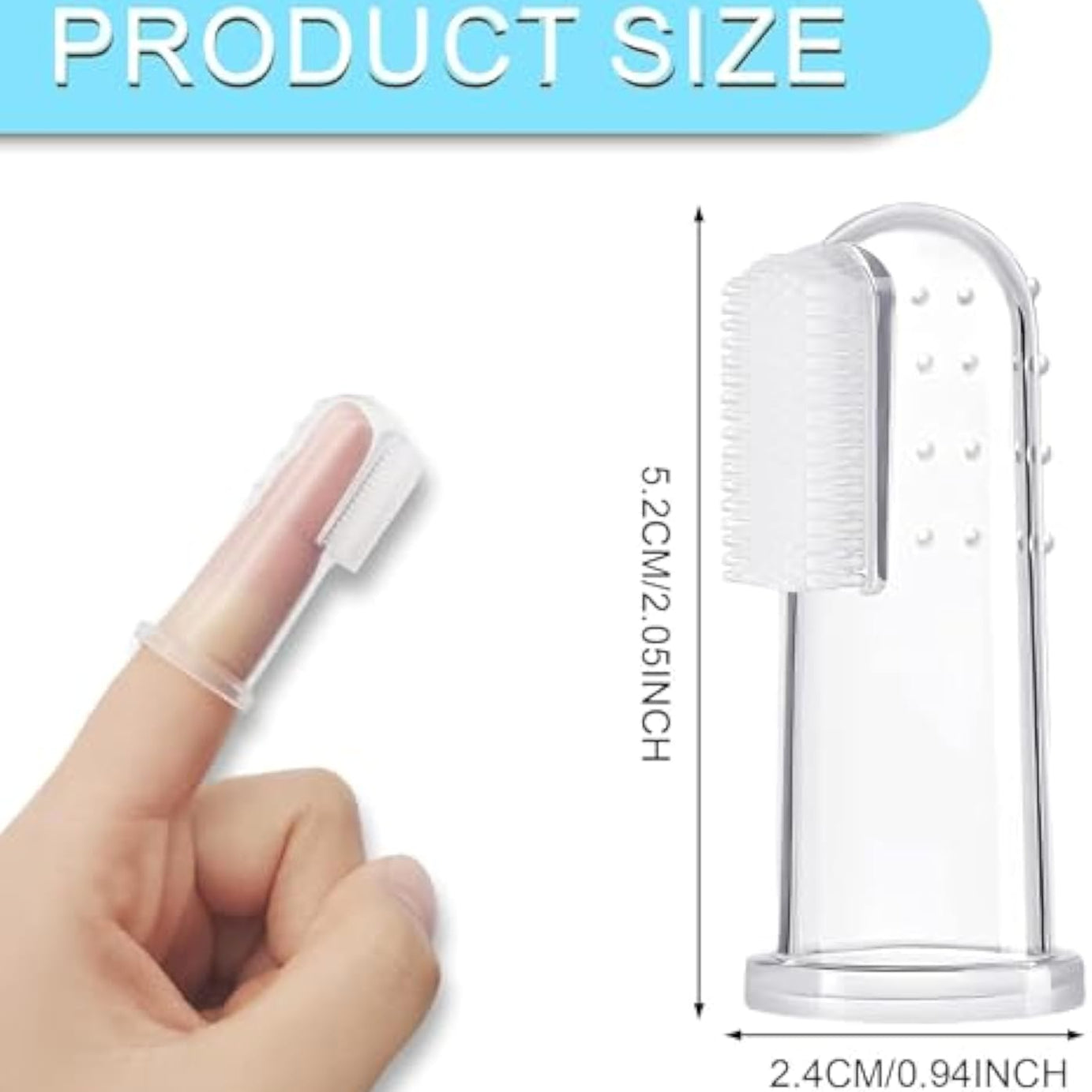 Pet Finger Toothbrush For Dogs Cats Extra Soft Silicone Bristles