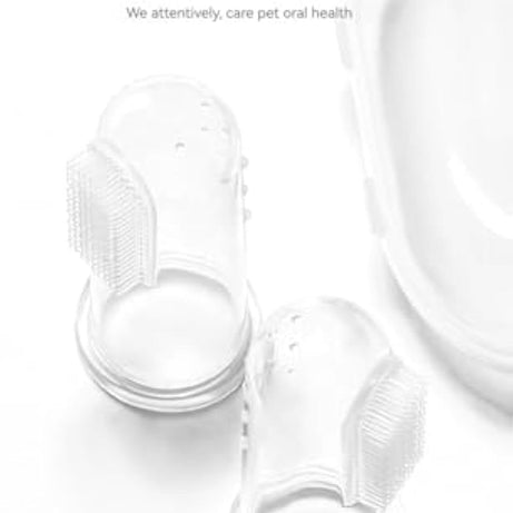 Pet Finger Toothbrush For Dogs Cats Extra Soft Silicone Bristles