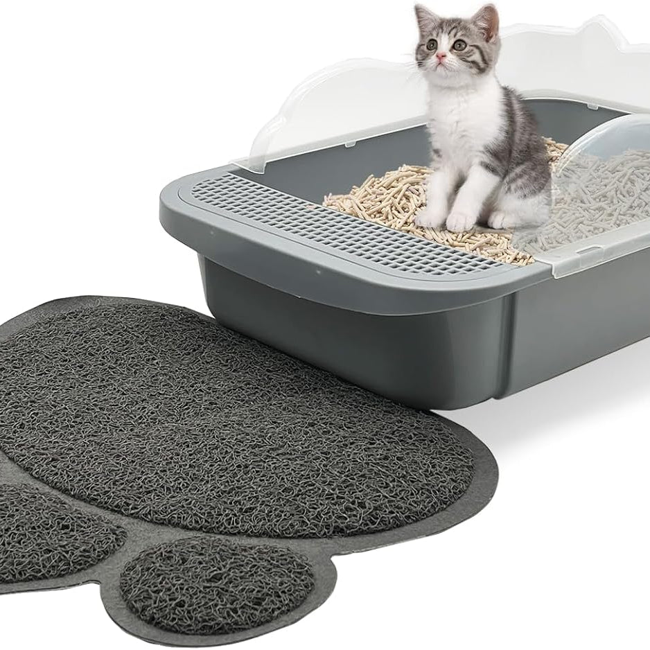Sifting Cat Litter Box For Kittens Open With High Sides Detachable