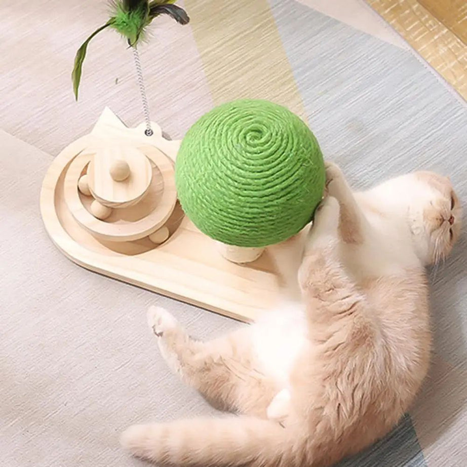 Cat Toys Scratching Post Mushroom Sisal Rope Scratcher Tree Tower