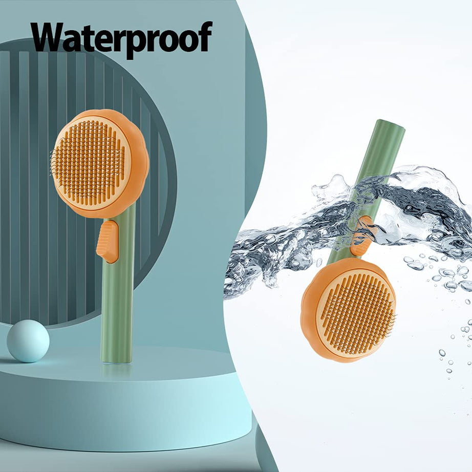 Pet Pumpkin Brush Pet Grooming Self Cleaning Slicker For Dogs Cats
