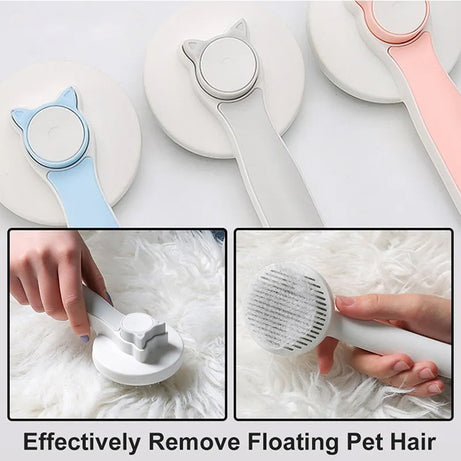 Pet Self Cleaning Cat Brushes Grooming Brush For Dogs Cats For Long